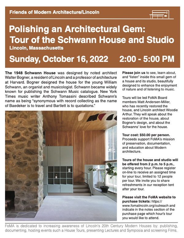 2022 Schwann House Tour Poster 600 x 776