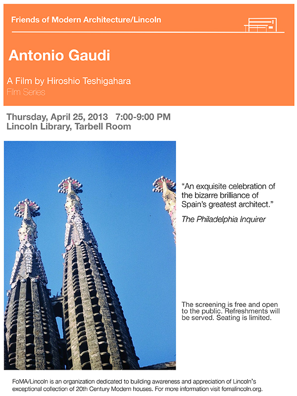 2013 Antonio Gaudi poster spring 600 x 800